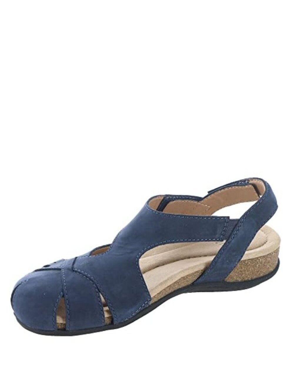 Earth Womens Birdine Cutout Comfort Flat Slingback Sandals Dark Blue Size 8M NIB